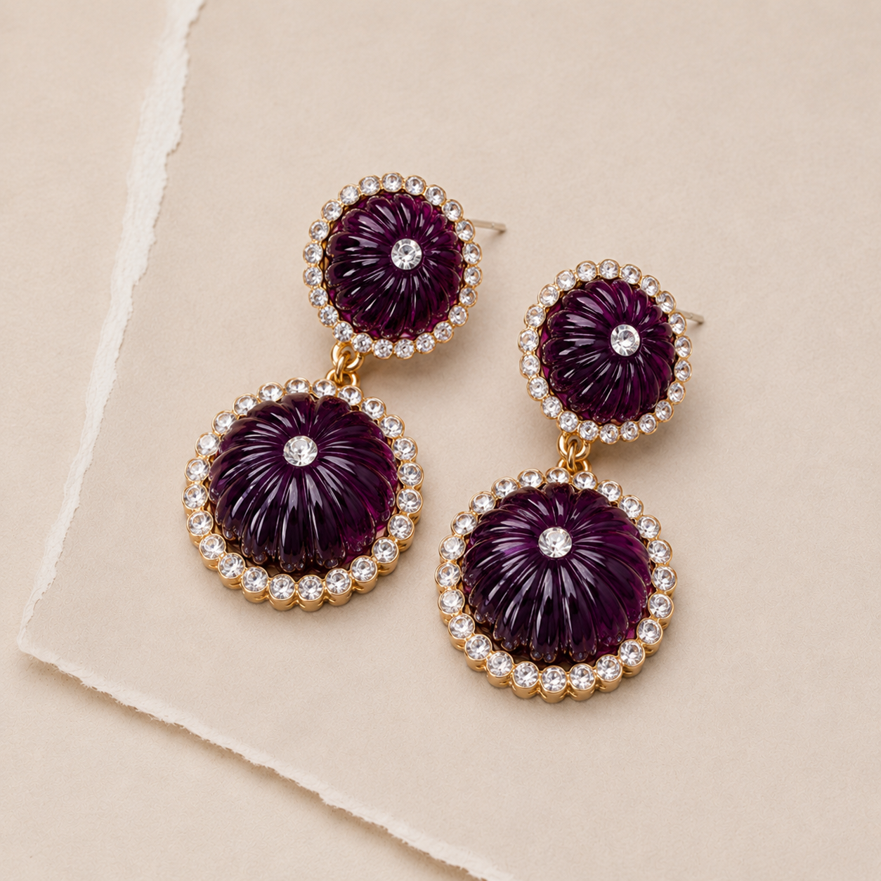 Pumpkin Halo Drop Earrings