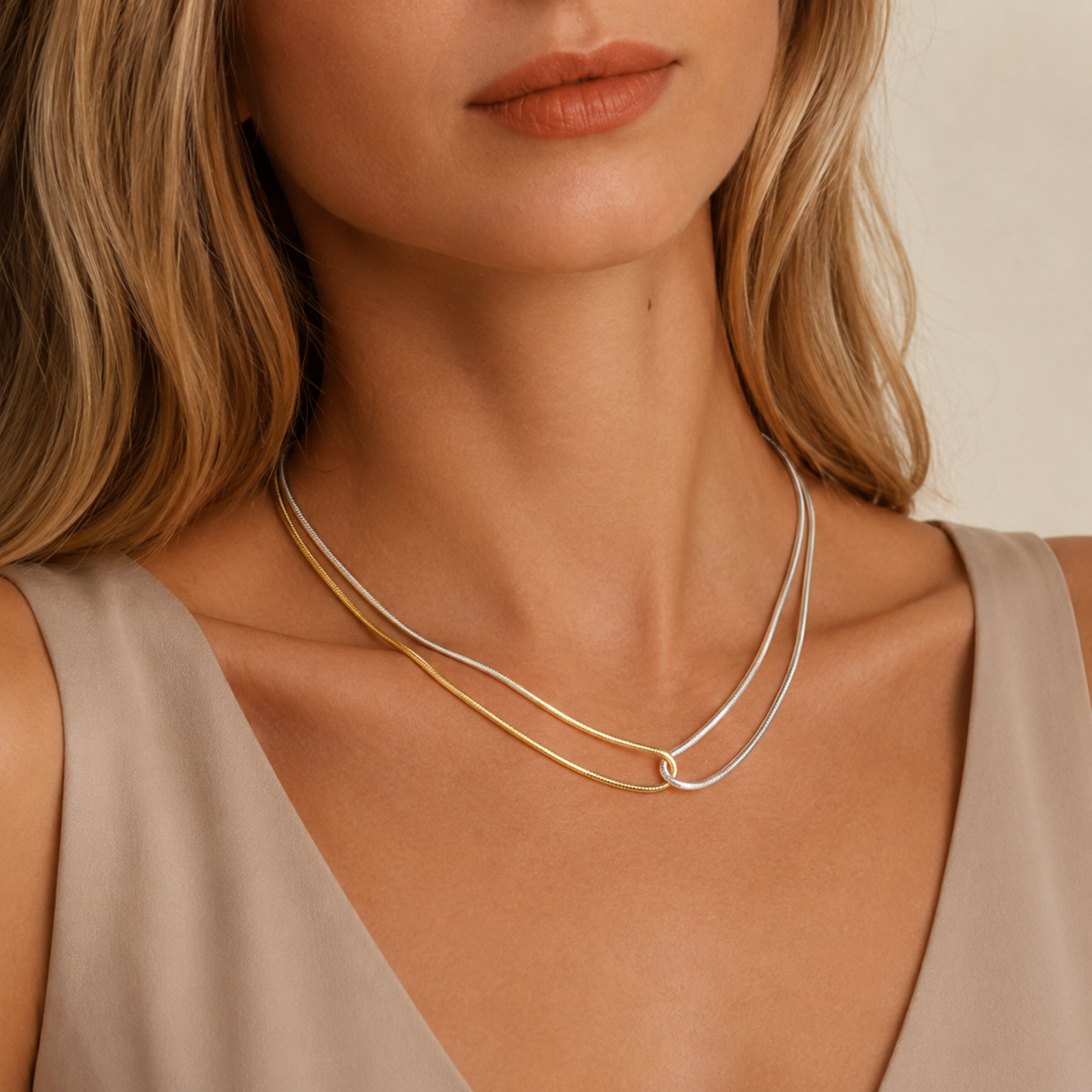 Layered Snake Chain Necklace