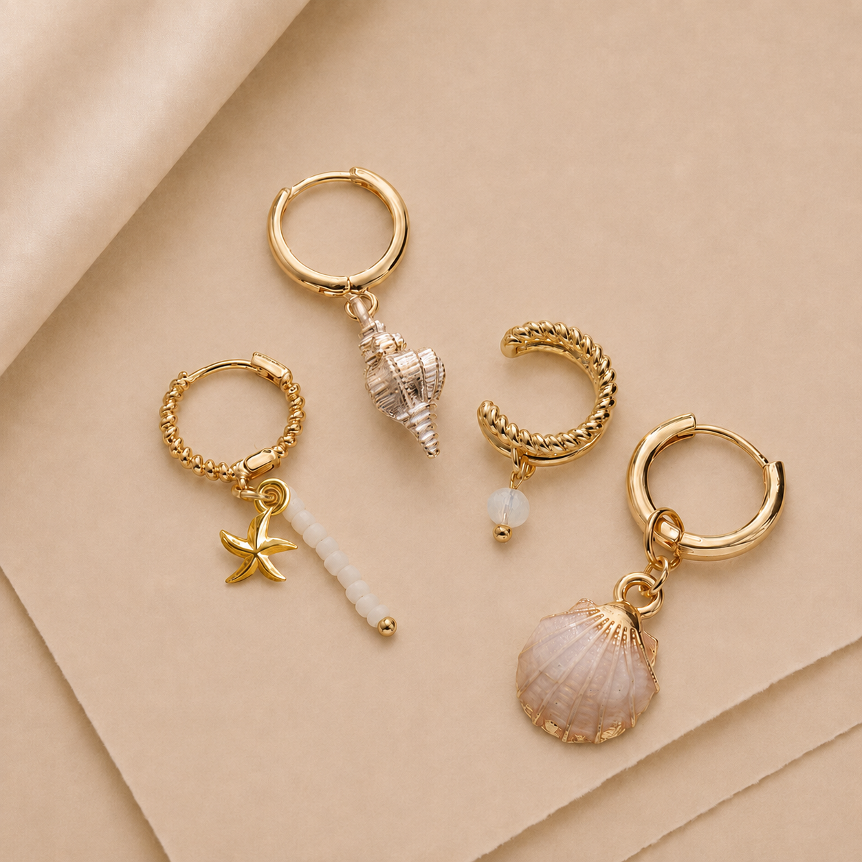 Coastal Charm Hoop Earring Set