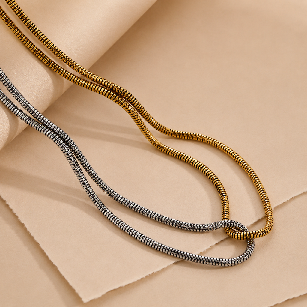 Layered Snake Chain Necklace
