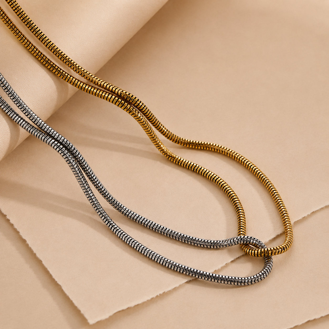 Layered Snake Chain Necklace