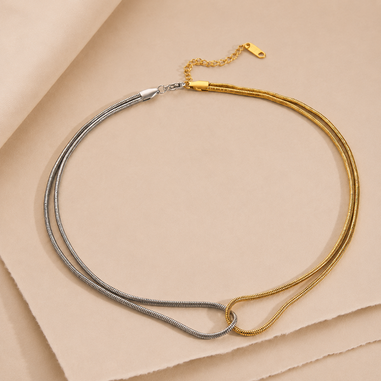 Layered Snake Chain Necklace