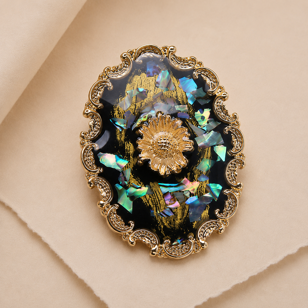 Baroque Floral Statement Brooch