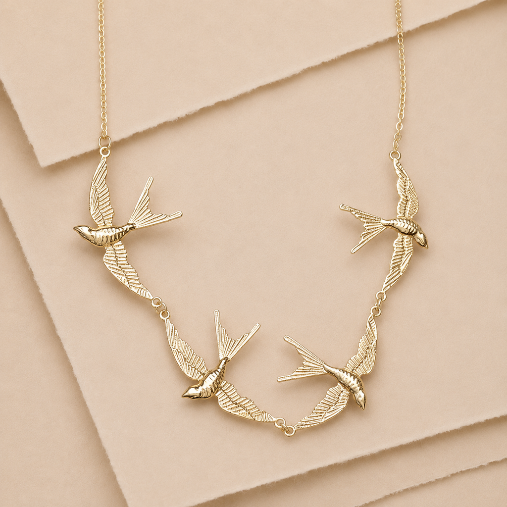 Swallow Charm Necklace