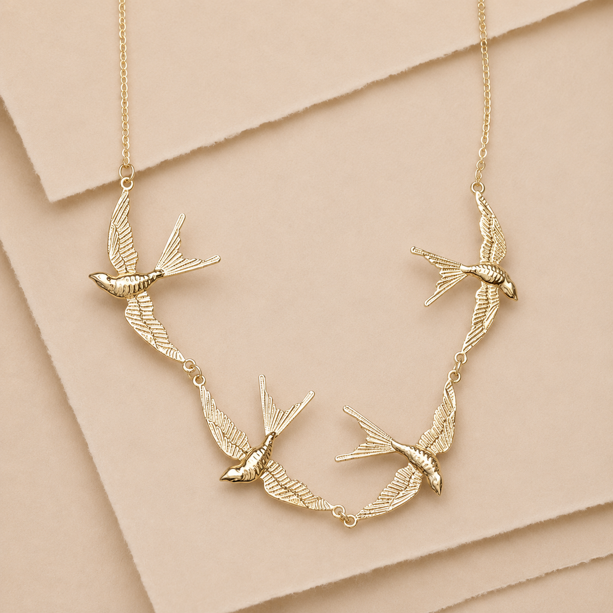 Swallow Charm Necklace