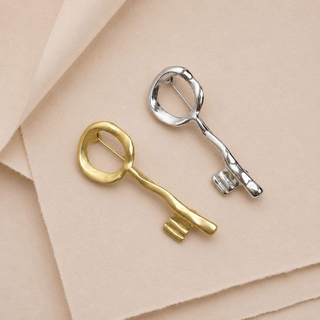 Vintage Key Statement Brooch
