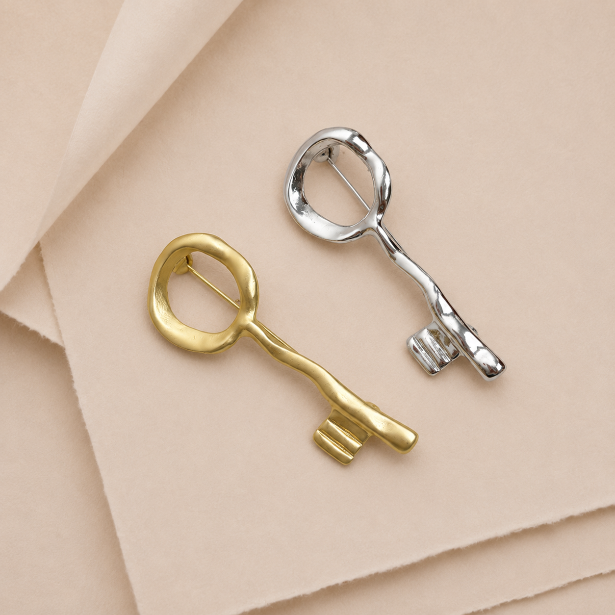 Vintage Key Statement Brooch