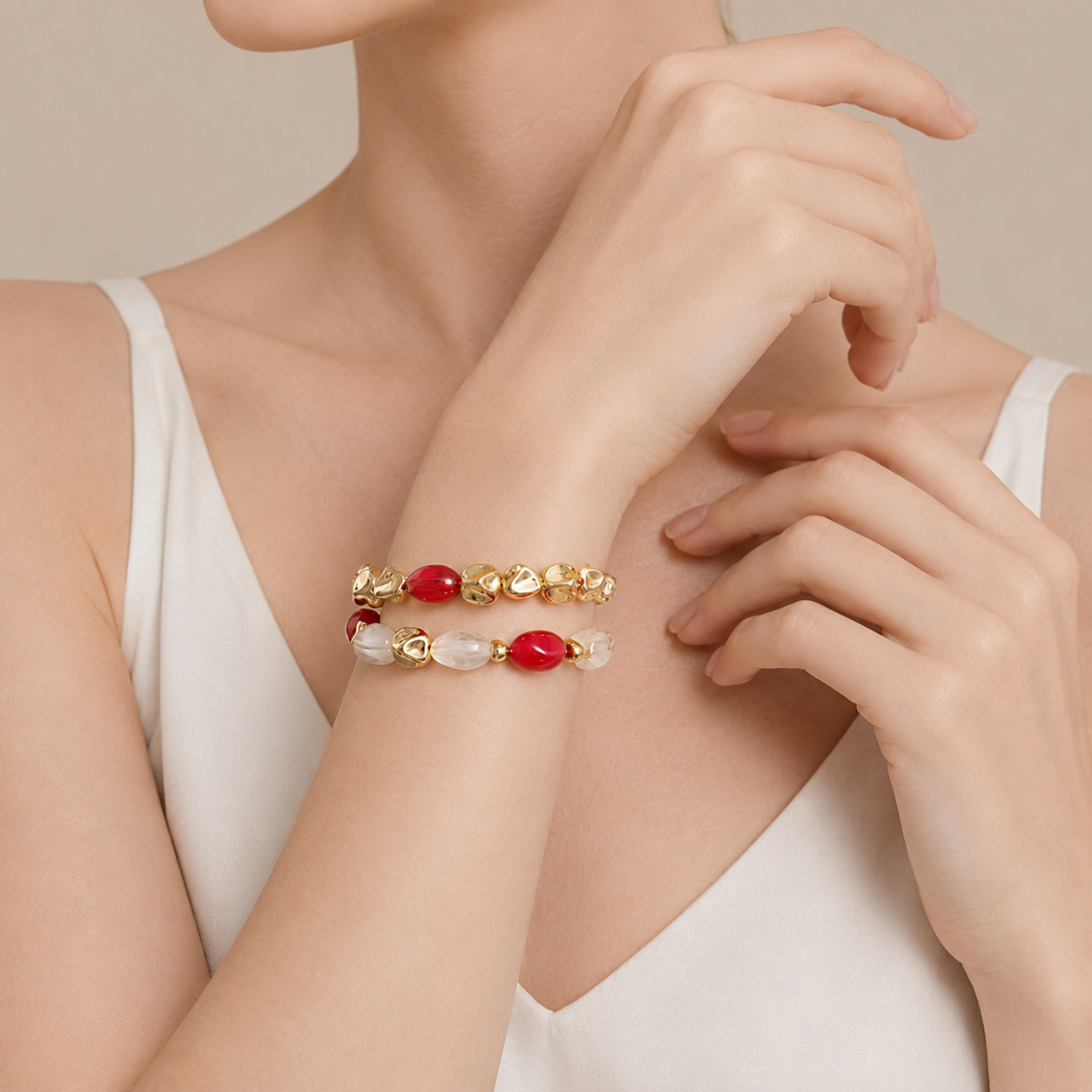 Chunky Bead Bracelet Set