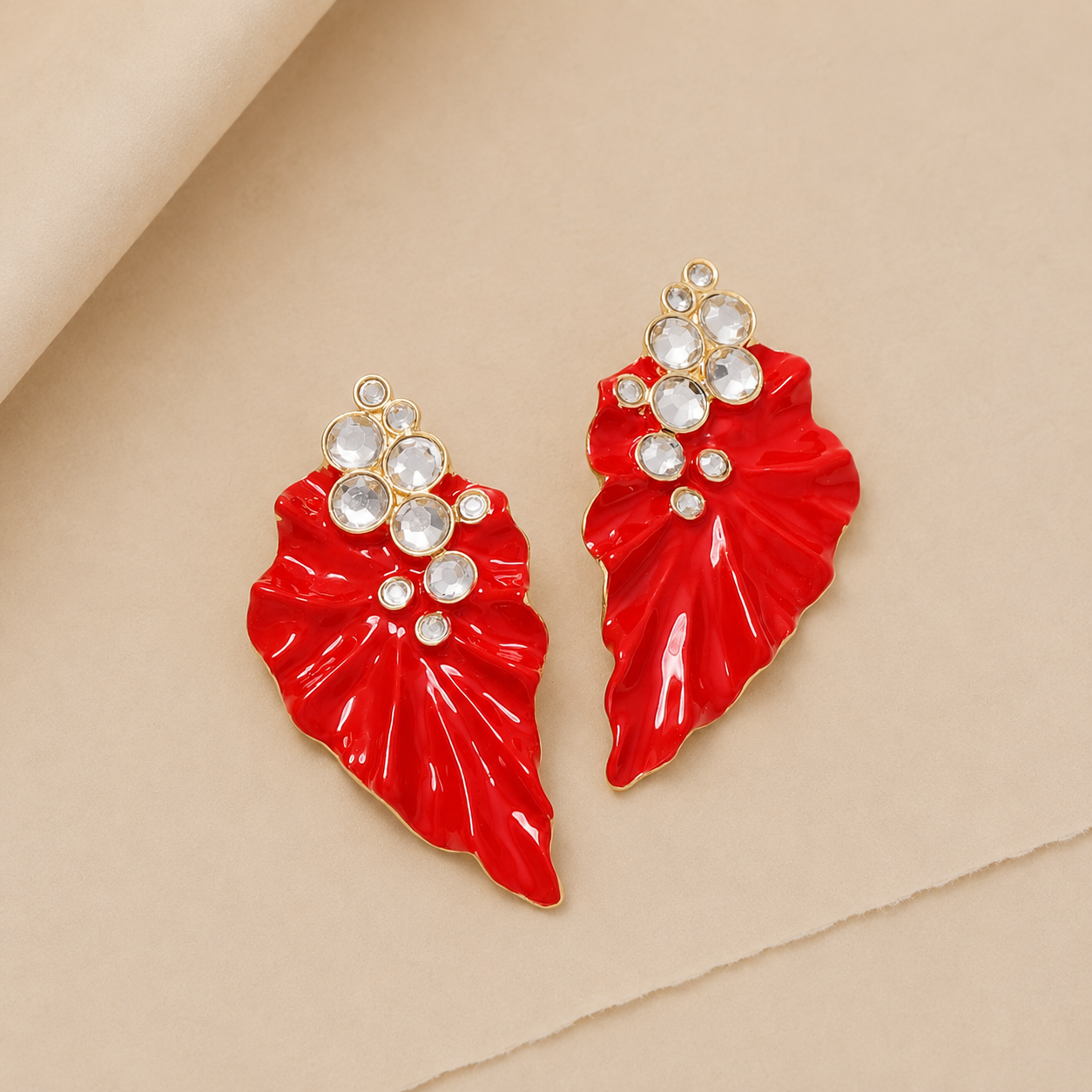 Shell Fan Statement Earrings