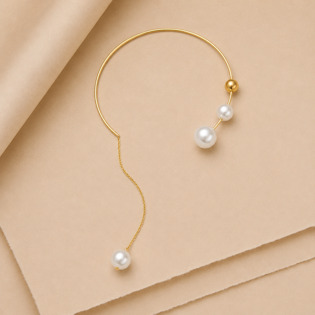 Asymmetrical Bead Collar Necklace