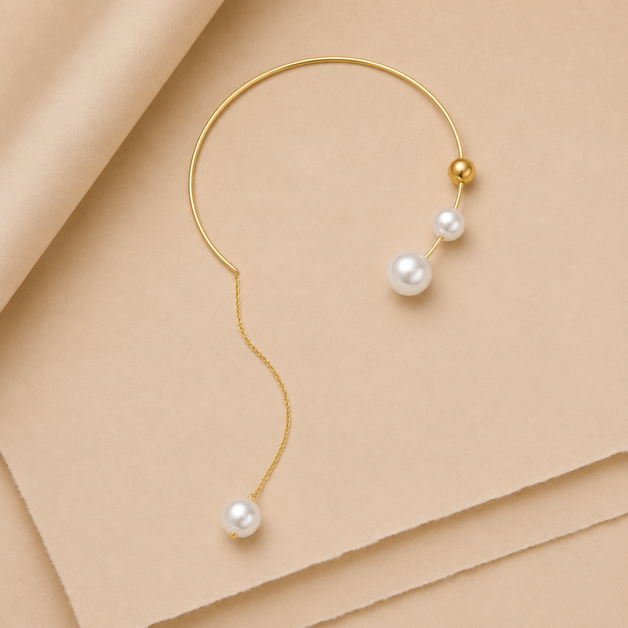 Asymmetrical Bead Collar Necklace