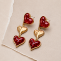 Heart Drop Statement Earrings