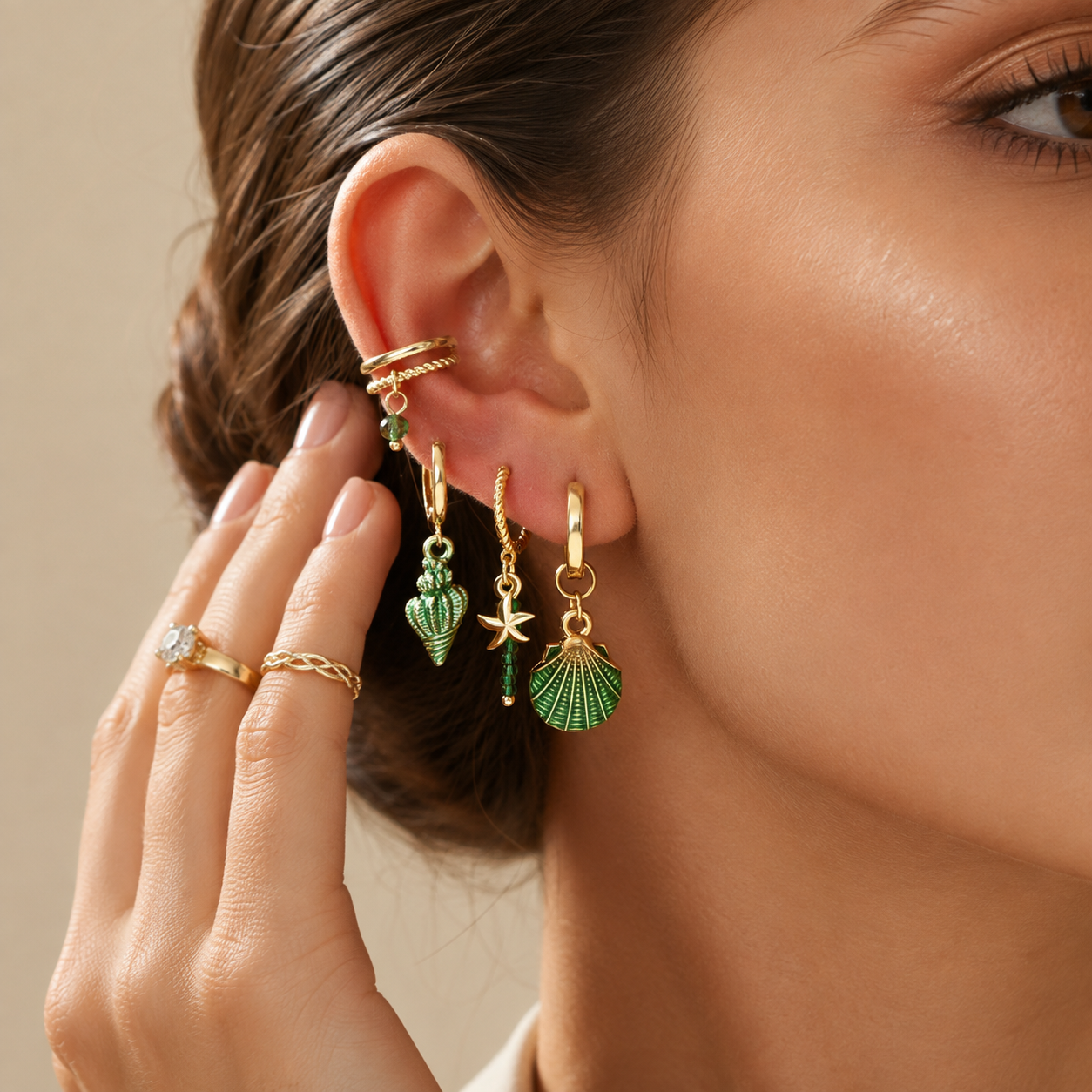 Coastal Charm Hoop Earring Set