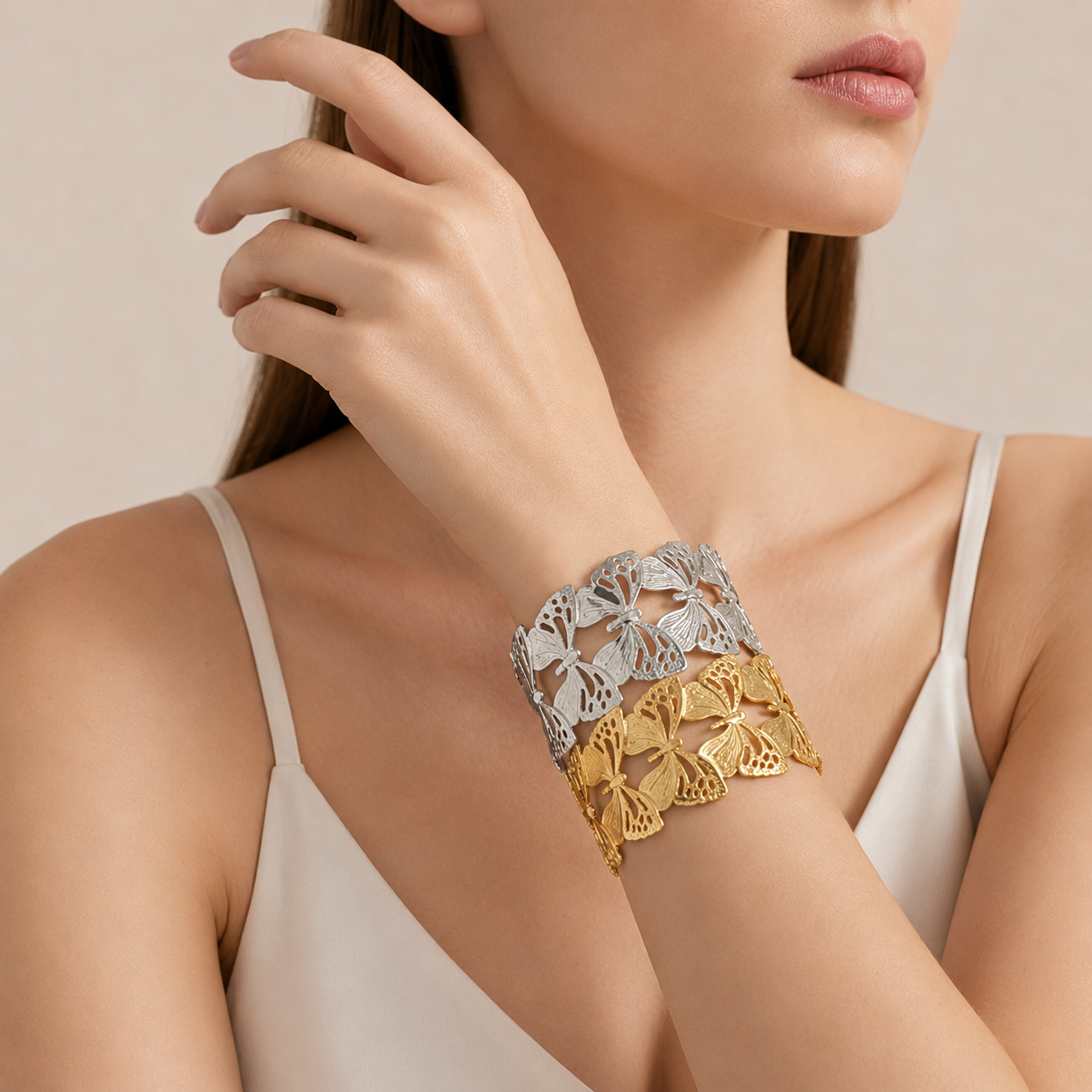 Butterfly Open Cuff Bracelet