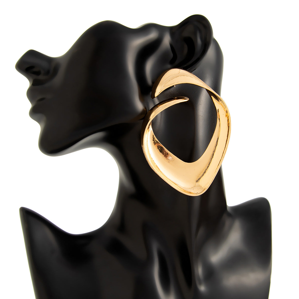 Sculptural Open Hoop Earrings