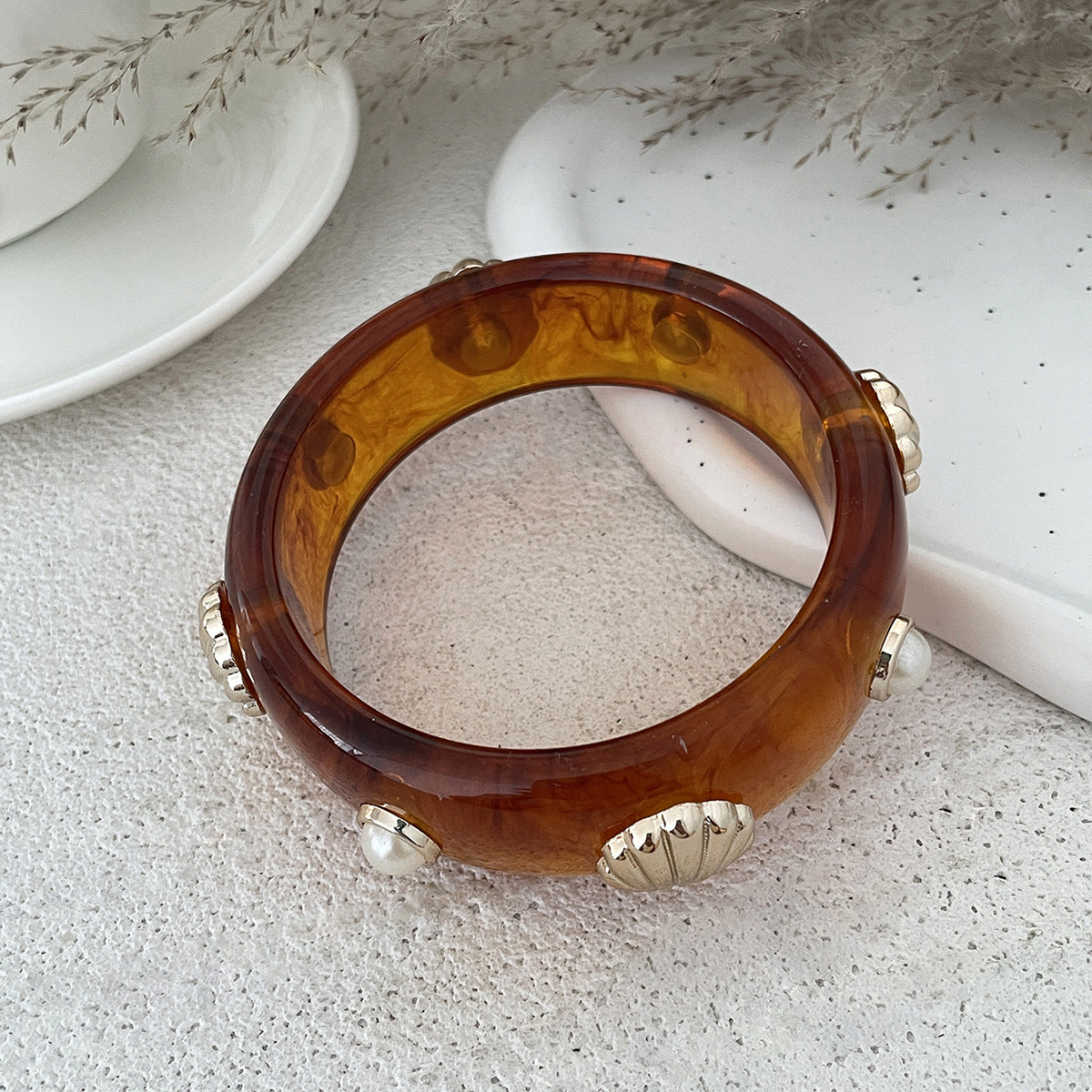 Coastal Shell Bangle Stack