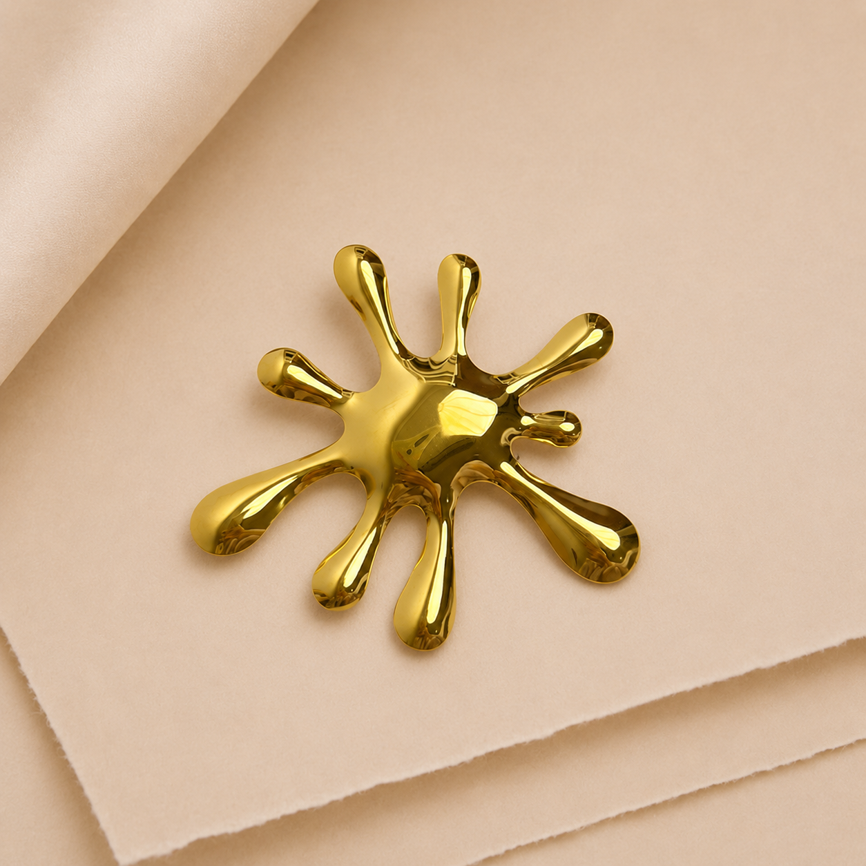 Abstract Splash Statement Brooch