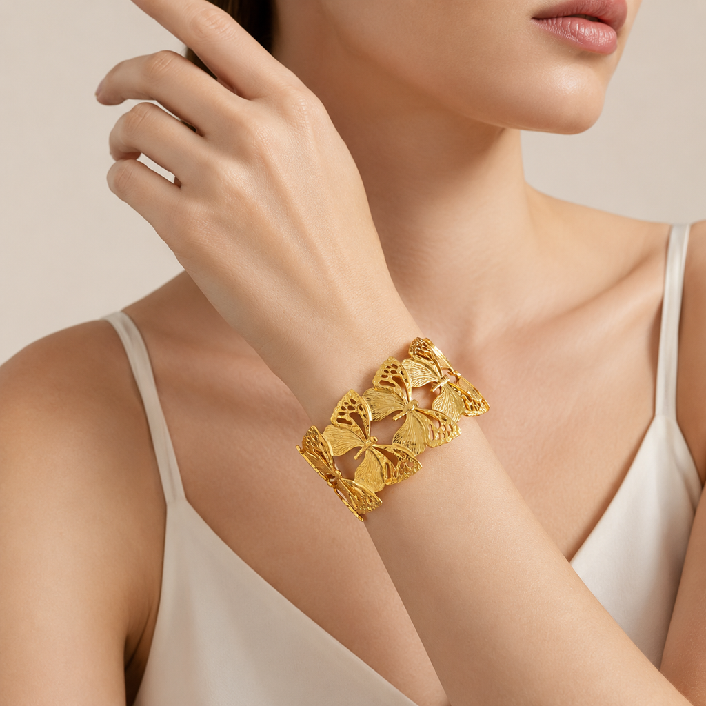 Butterfly Open Cuff Bracelet