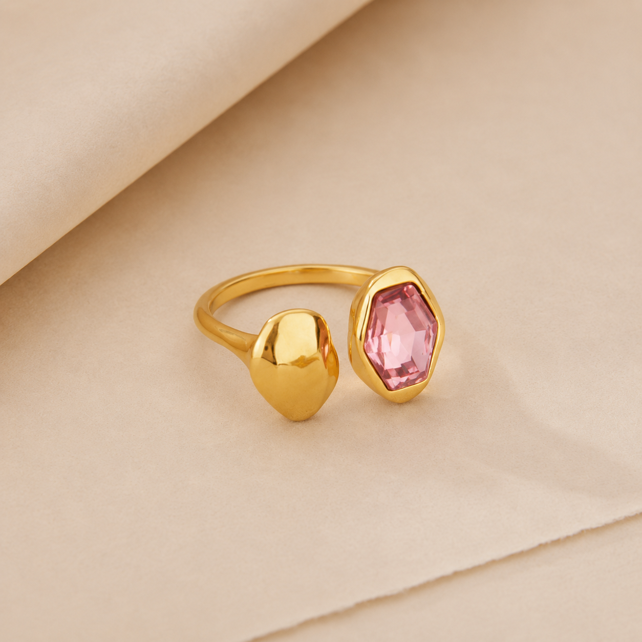 Mixed Gem Open Ring