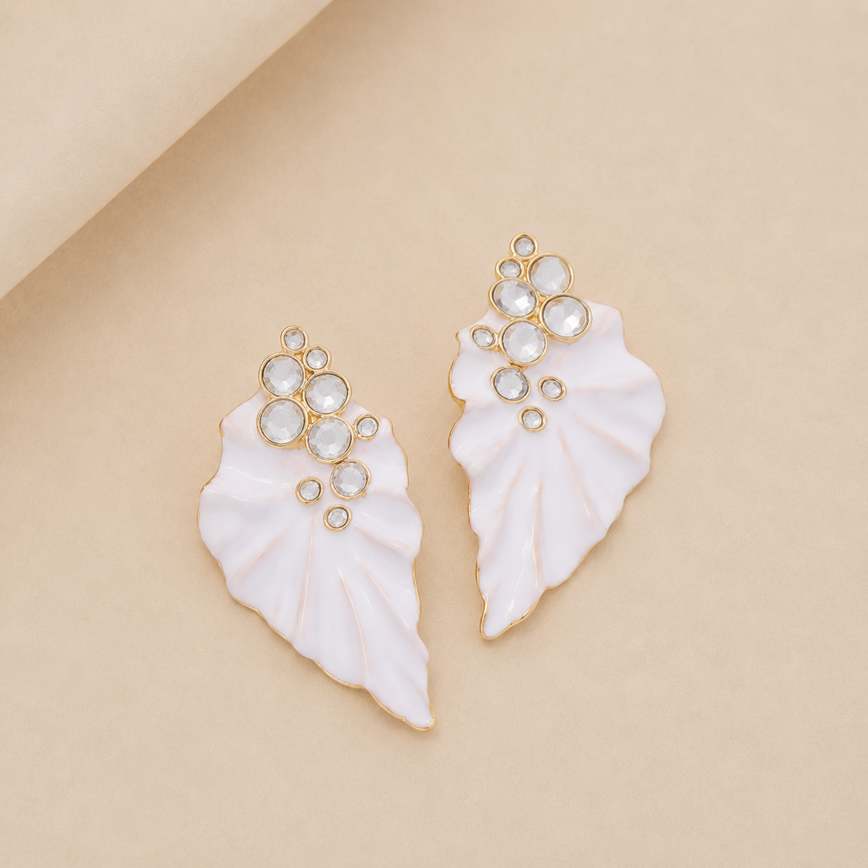 Shell Fan Statement Earrings