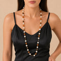 Long Beaded Station Necklace