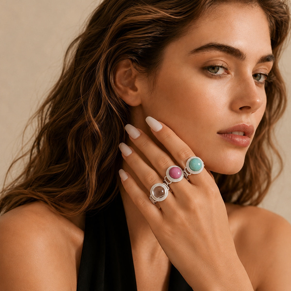 Oval Cabochon Statement Ring