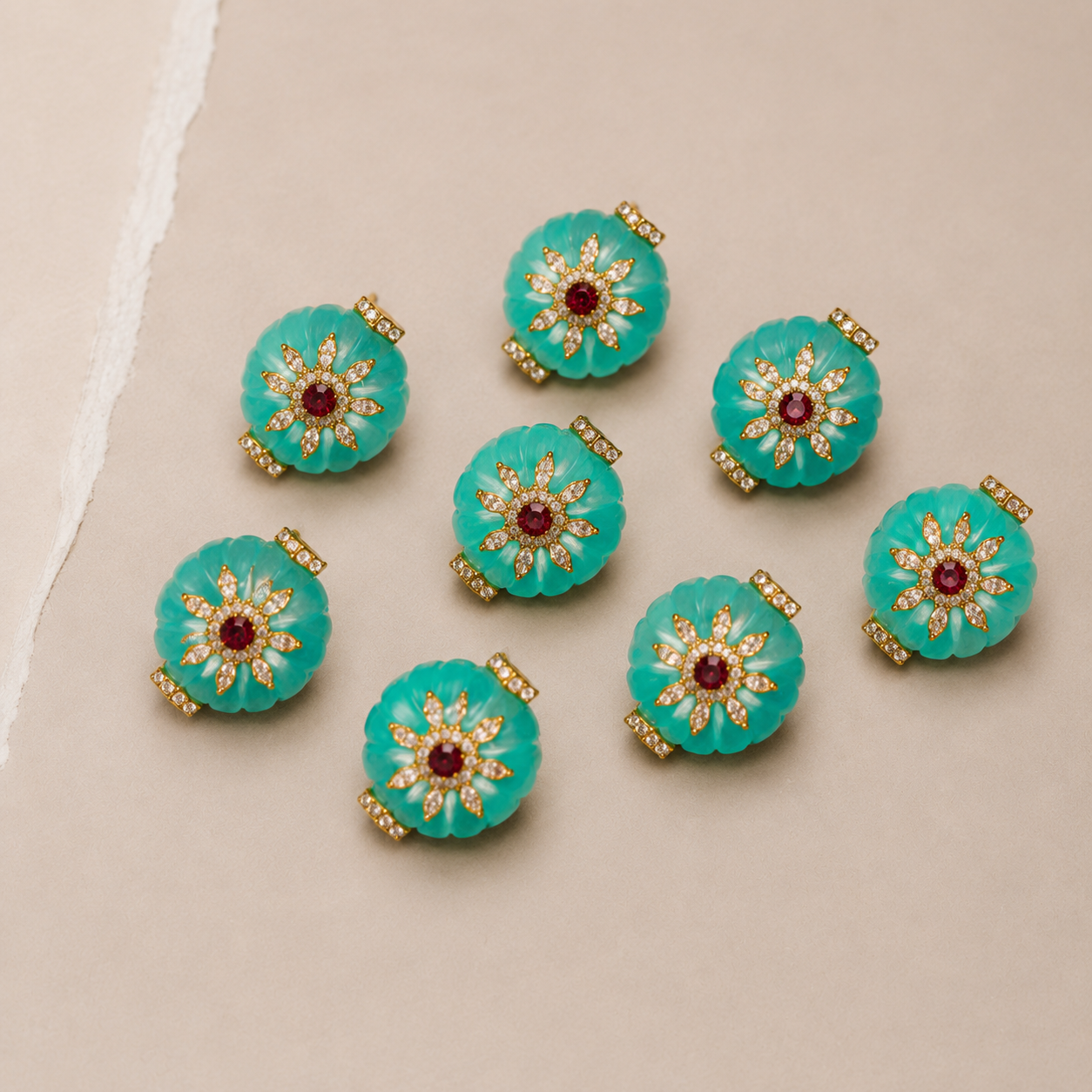 Floral Sparkle Stud Earrings