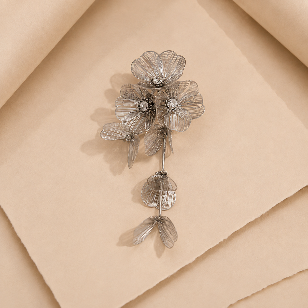 Floral Vine Statement Brooch