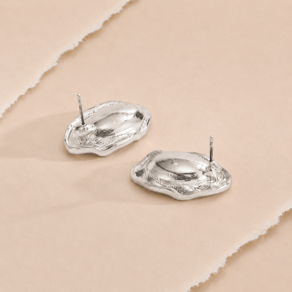 Oval Accent Statement Stud Earrings