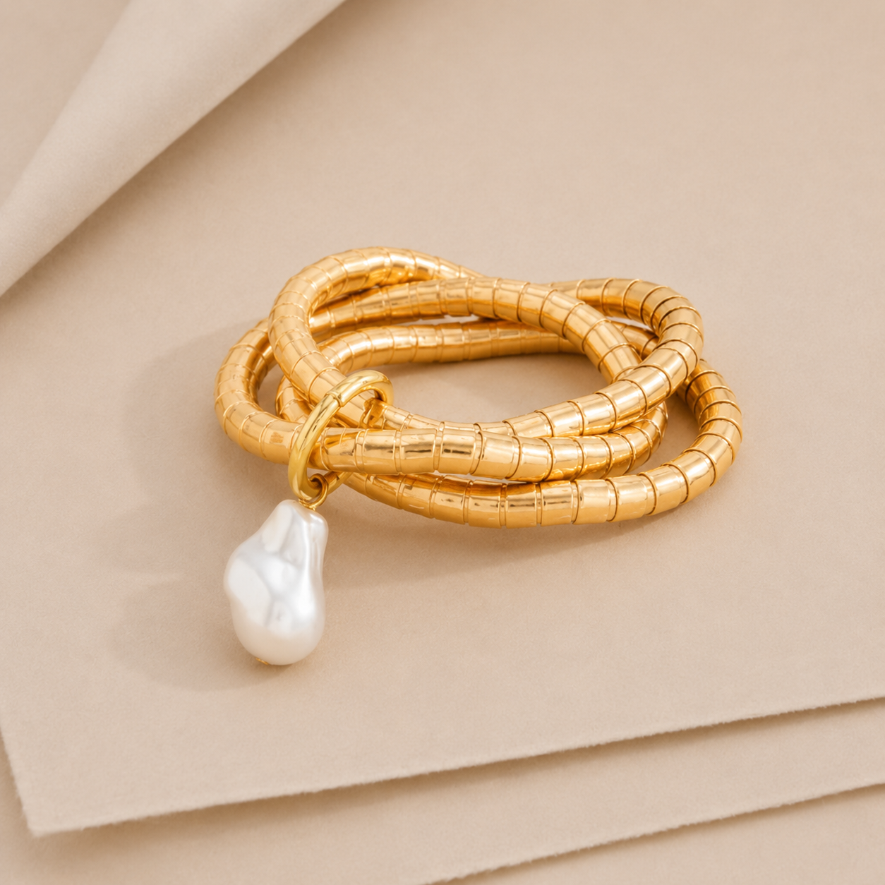 Layered Tube Bead Bracelet