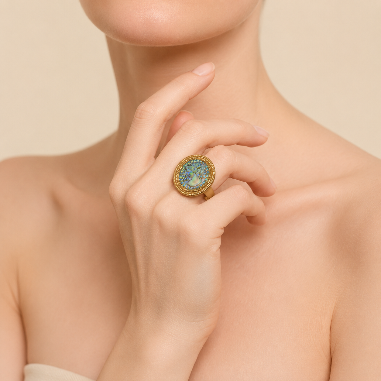 Mermaid Relief Statement Ring