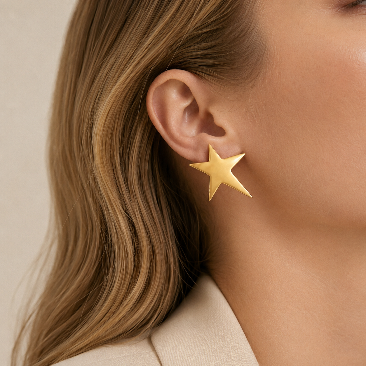 Star Statement Drop Earrings