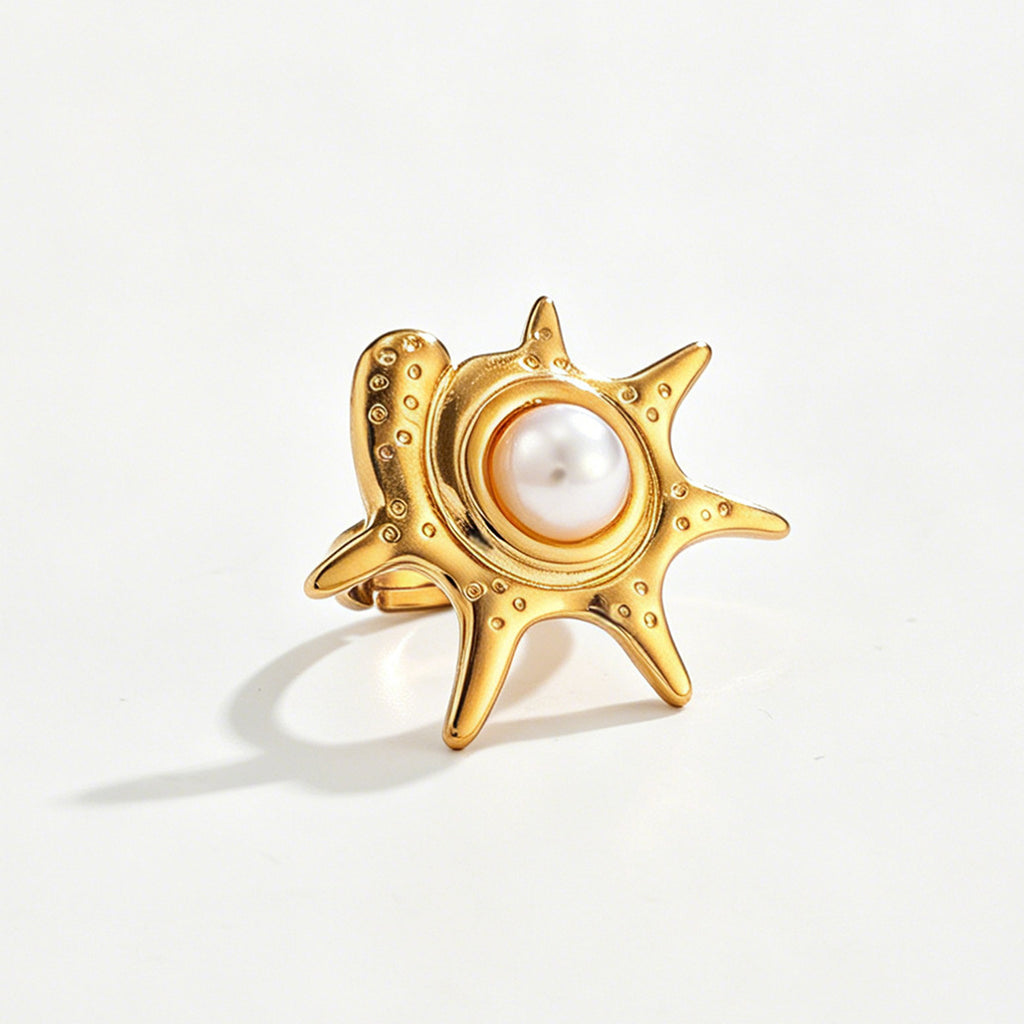 Ocean Charm Statement Ring Set