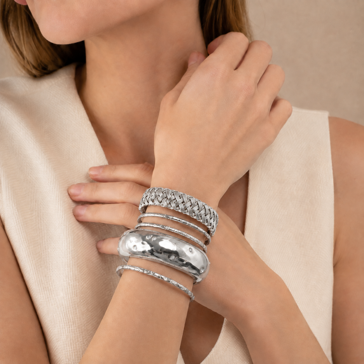 Mixed Bangle Bracelet Stack