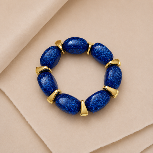 Chunky Glitter Bead Stretch Bracelet