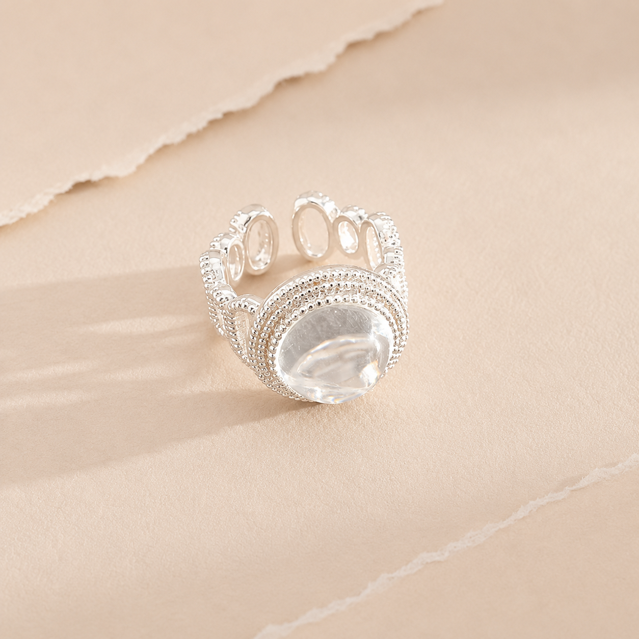 Oval Cabochon Statement Ring