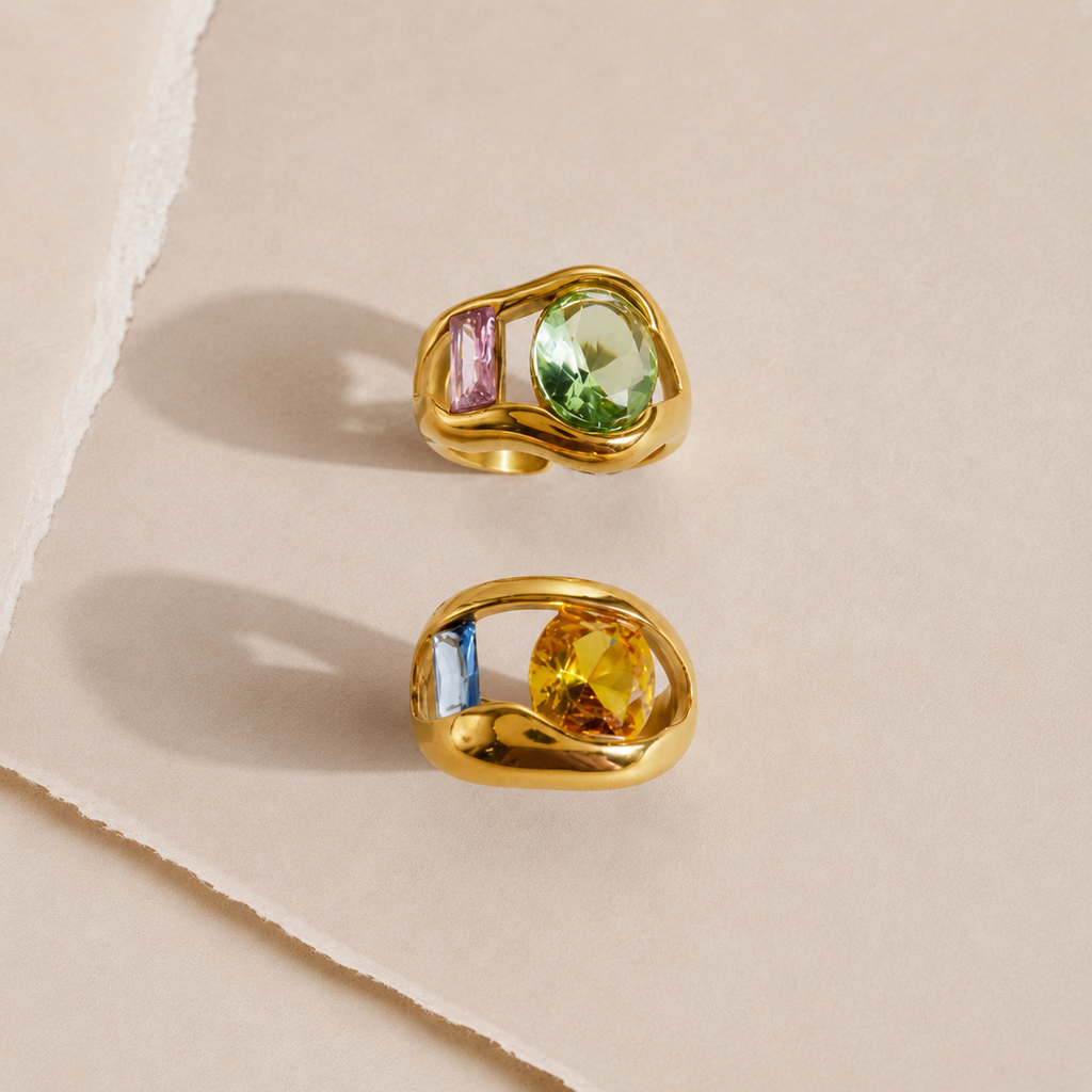 Multi-Stone Sculptural Ring