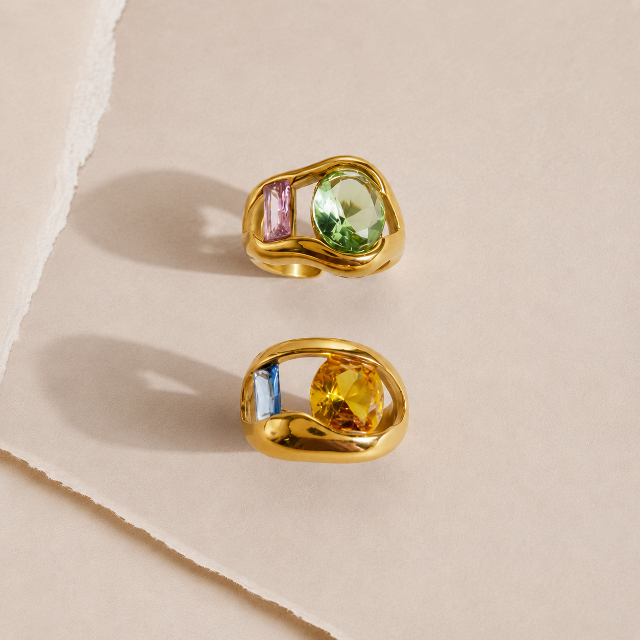 Multi-Stone Sculptural Ring