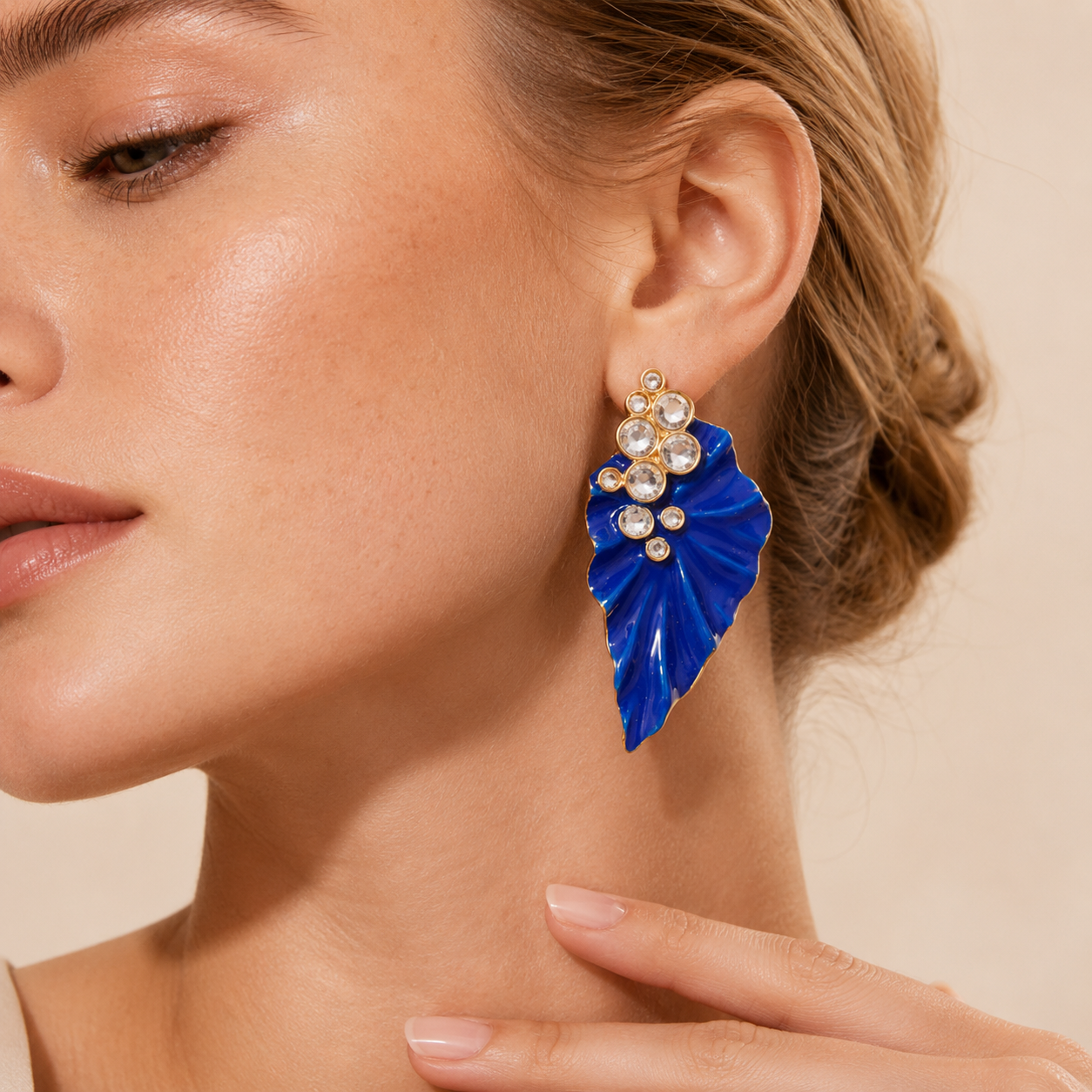 Shell Fan Statement Earrings