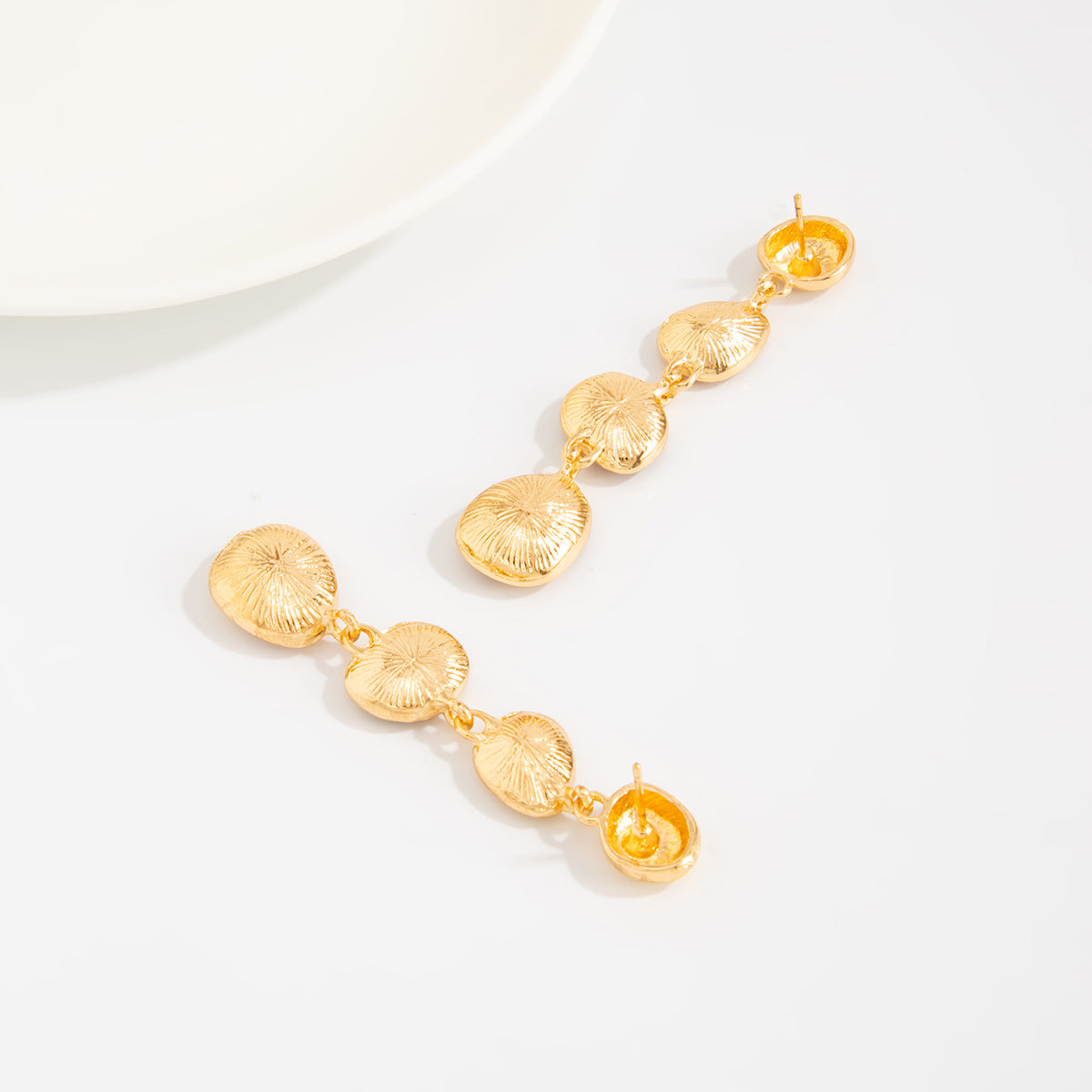 Faceted Oval Drop Earrings
