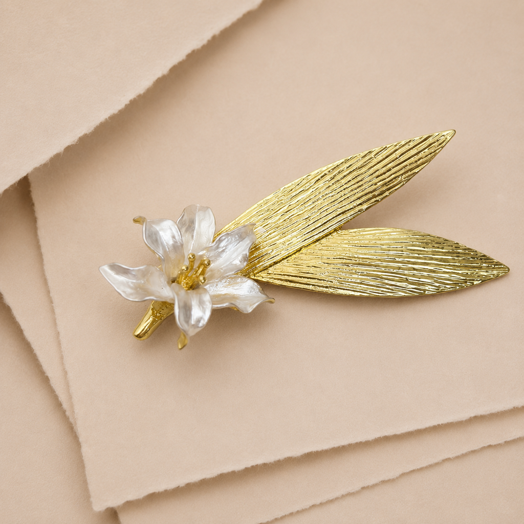 Flower & Leaf Statement Brooch