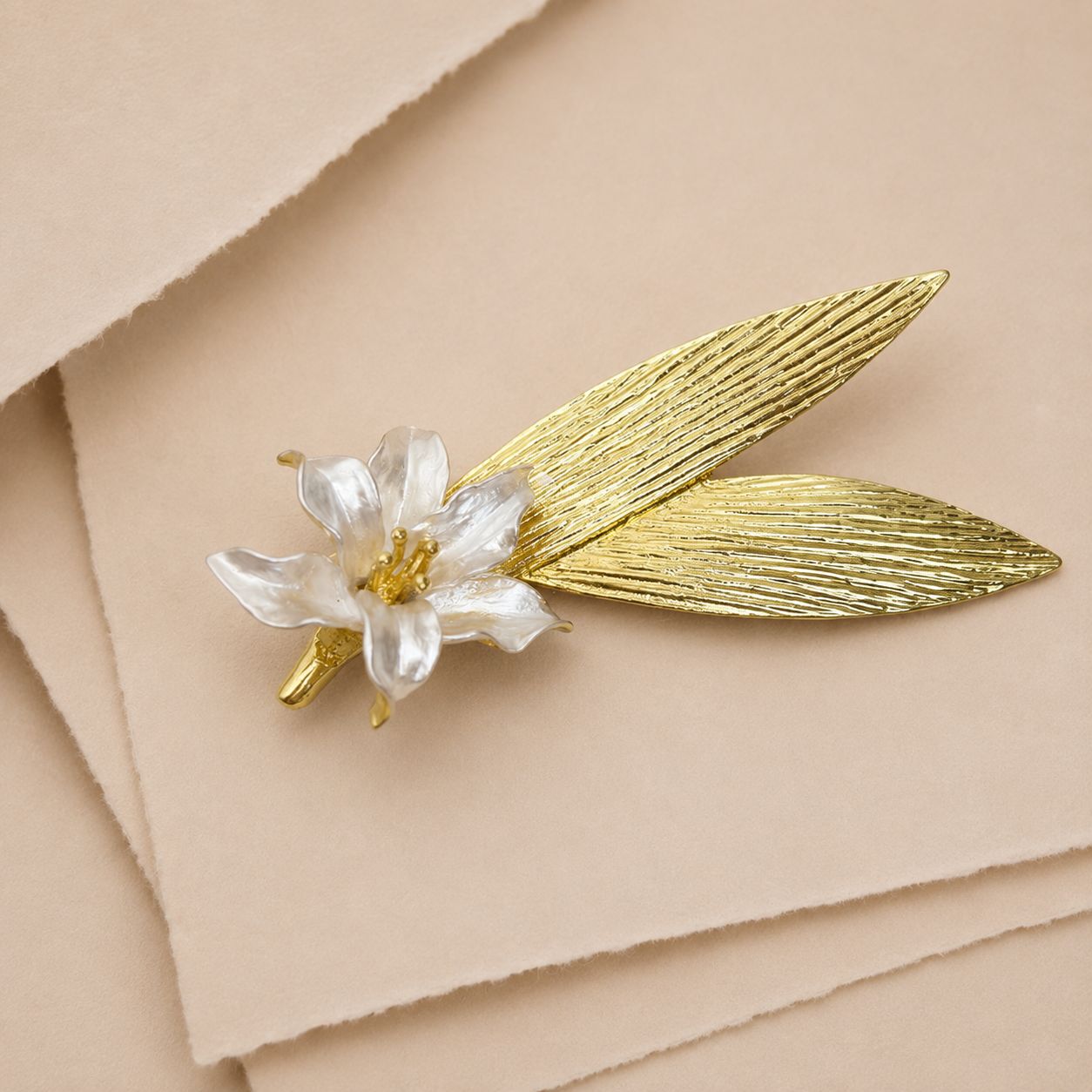 Flower & Leaf Statement Brooch