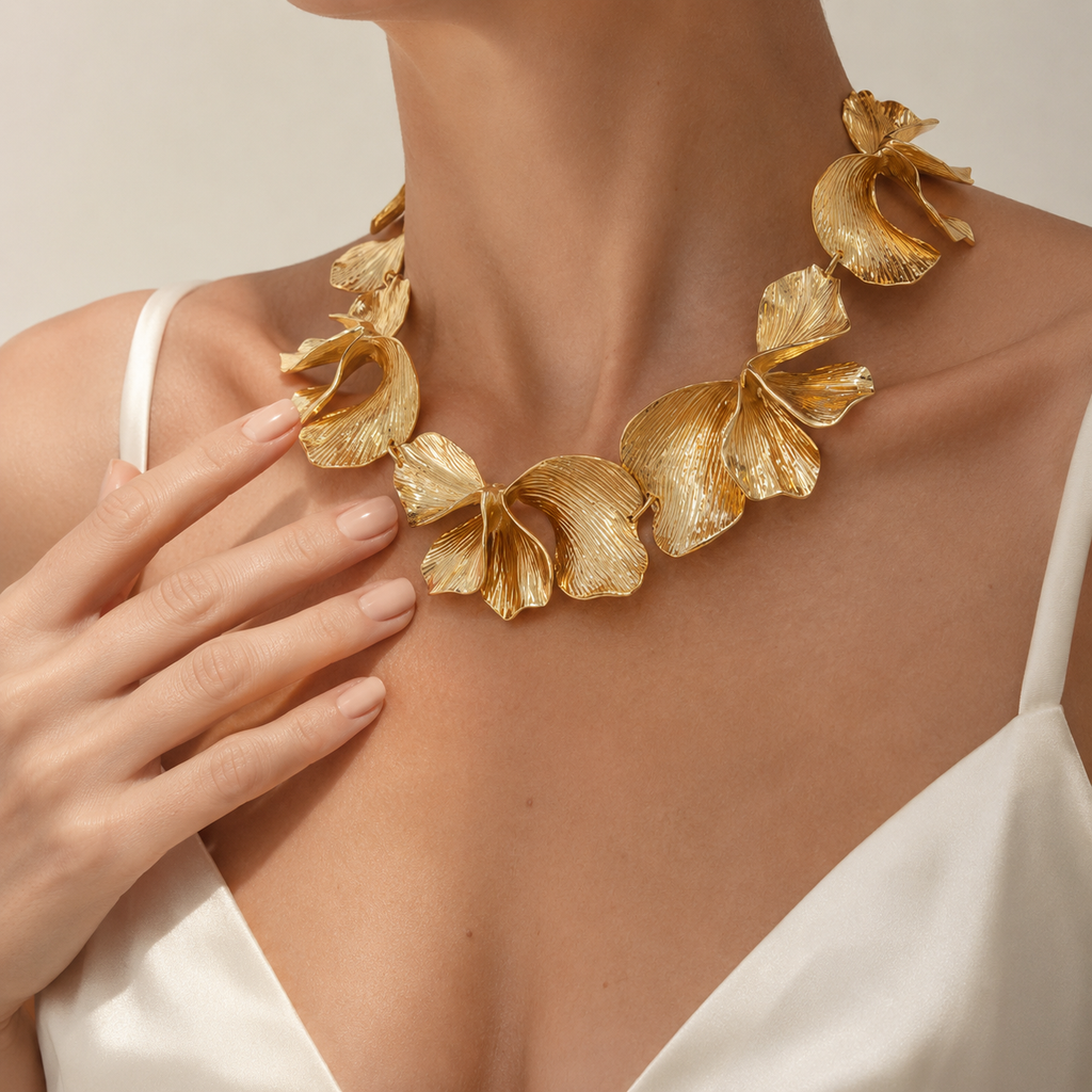 Petal Collar Statement Necklace