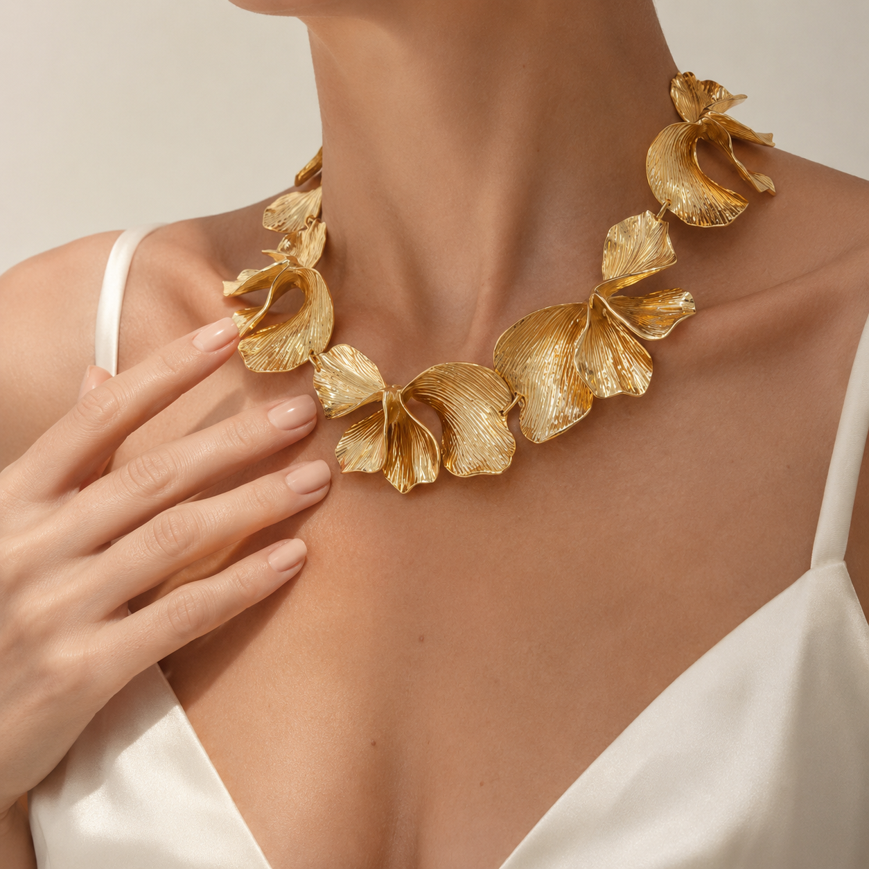 Petal Collar Statement Necklace