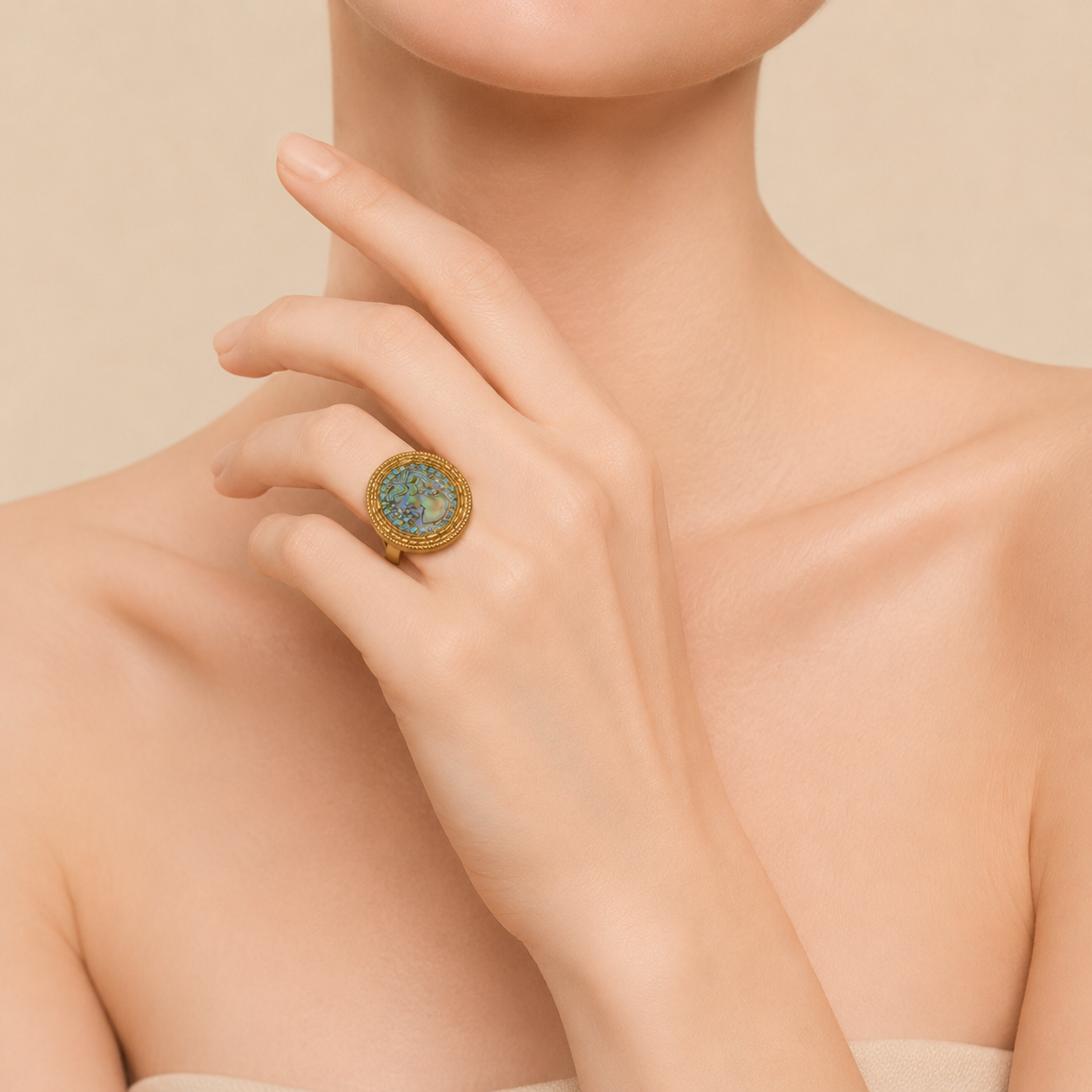 Mermaid Relief Statement Ring