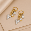 Spike Charm Hoop Earrings