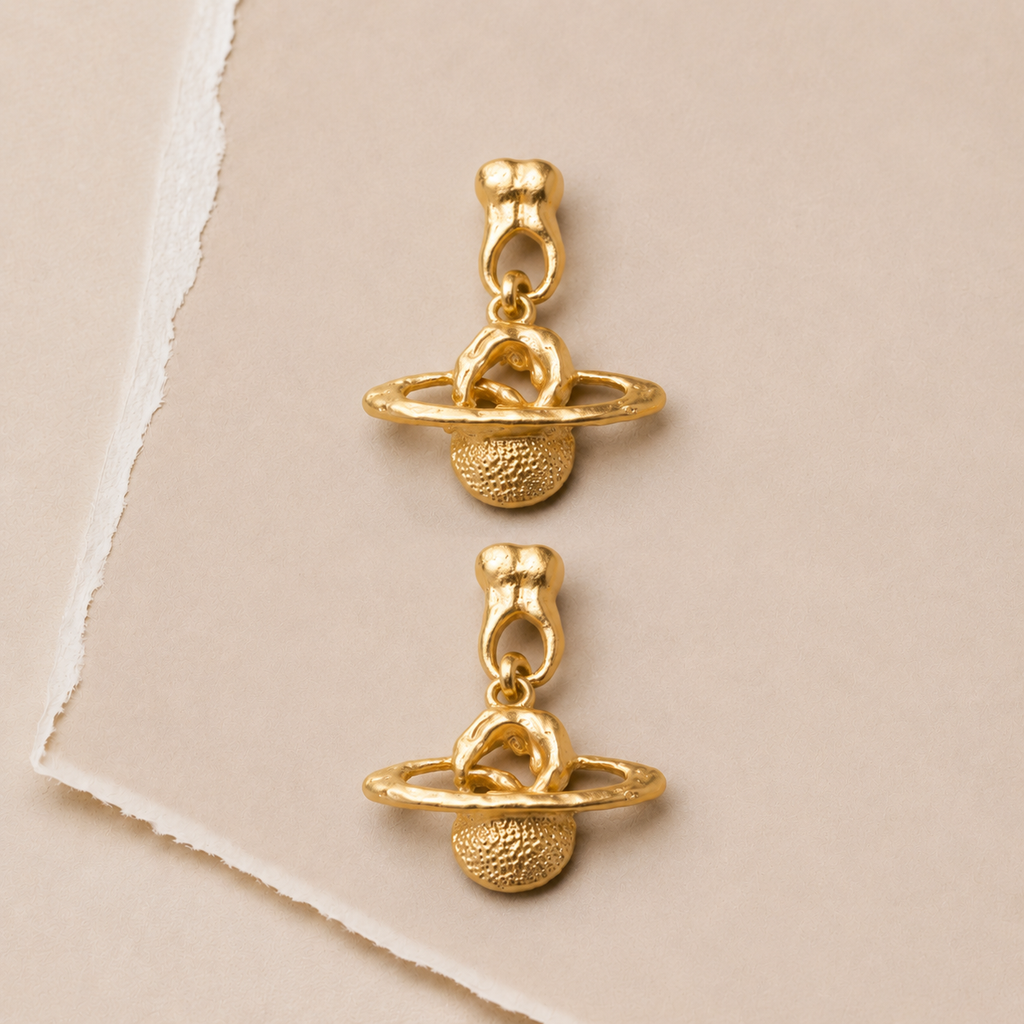 Abstract Orbit Drop Earrings