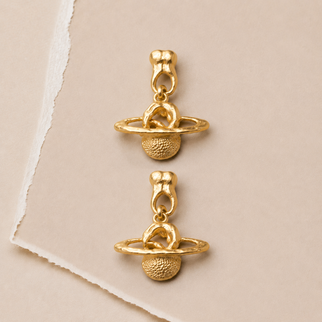 Abstract Orbit Drop Earrings