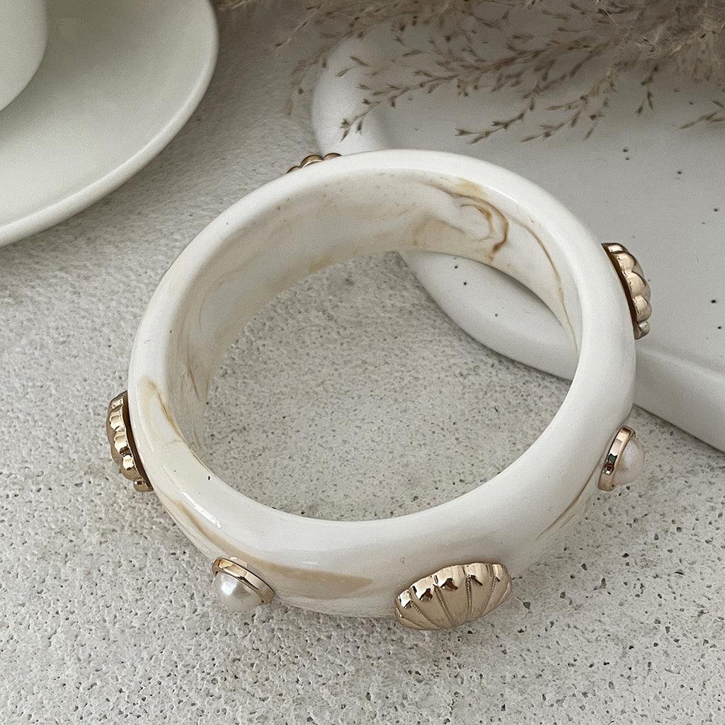 Seashell Bangle Bracelet Set