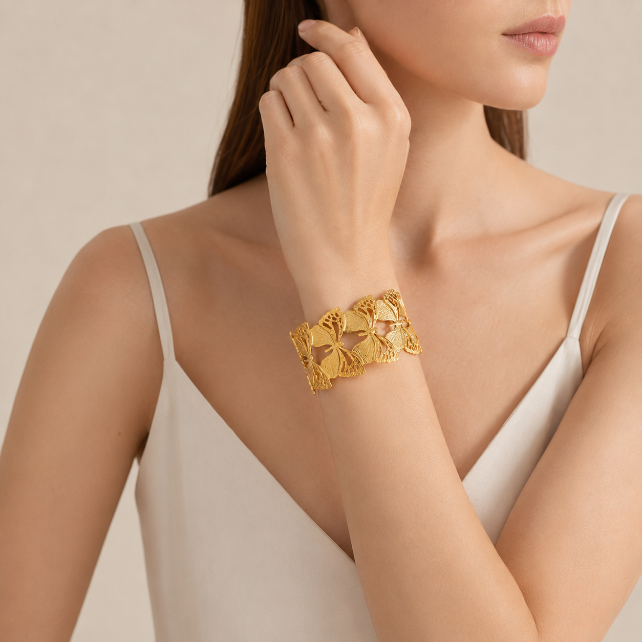 Butterfly Open Cuff Bracelet